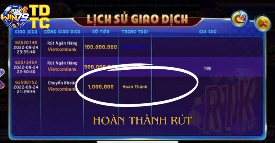 Hoàn tất quy trình rút tiền cực đơn giản với 4 bước